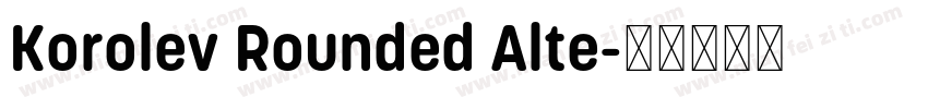Korolev Rounded Alte字体转换
